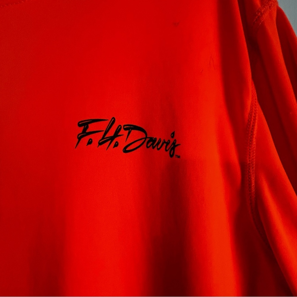 Orange Long Sleeve Shirt Navarre Fishing Shirt Size XL - Picture 3 of 6